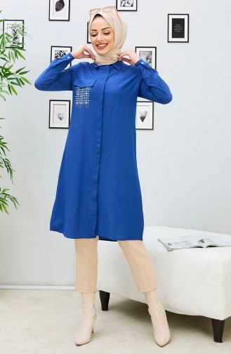 Pocket Detailed Tunic 3984-03 Indigo 3984-03