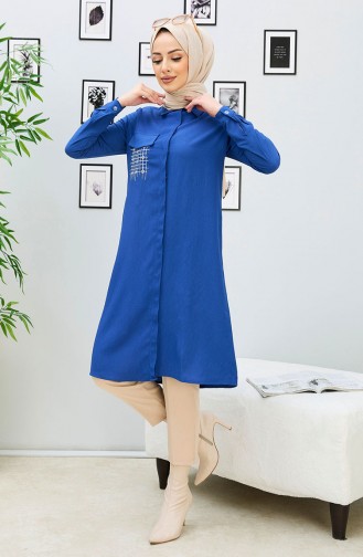 Pocket Detailed Tunic 3984-03 Indigo 3984-03