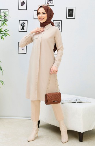 Pocket Detailed Tunic 3984-08 Stone 3984-08