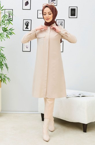 Pocket Detailed Tunic 3984-08 Stone 3984-08