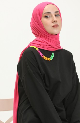 Necklace Detailed Sports Tunic 2730-08 Black 2730-08