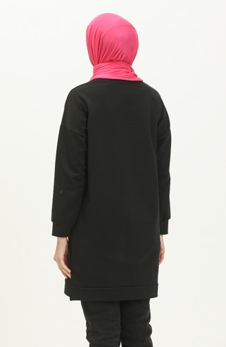 Necklace Detailed Sports Tunic 2730-08 Black 2730-08
