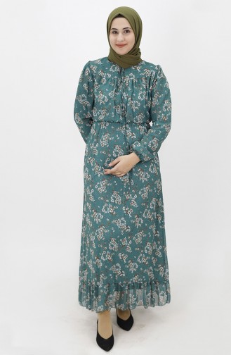 Green Hijab Dress 1907-03