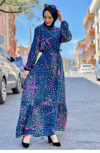 Robe Hijab Bleu Pétrole 0248SGS.PMV