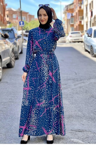 Robe Hijab Bleu Pétrole 0248SGS.PMV