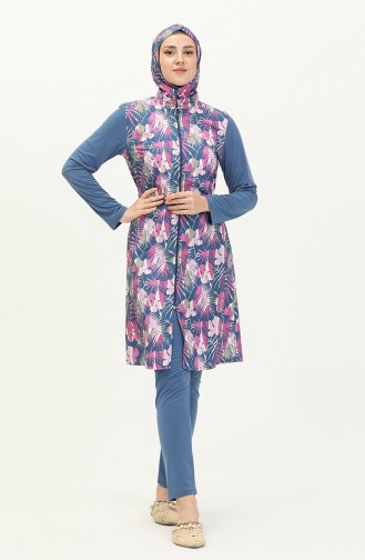 Blau Hijab Badeanzug 13992