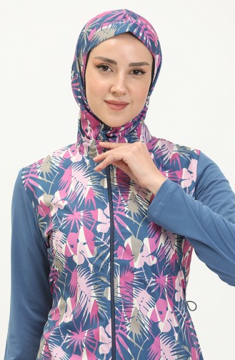 Maillot de Bain Hijab Bleu 13992