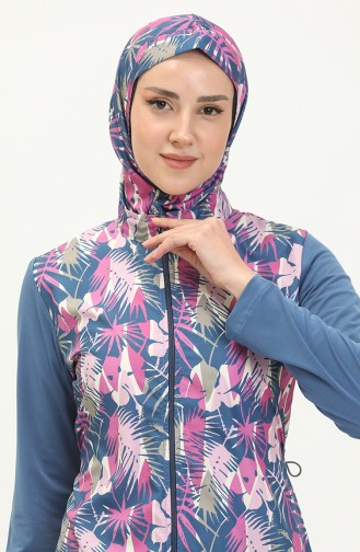 Blau Hijab Badeanzug 13992