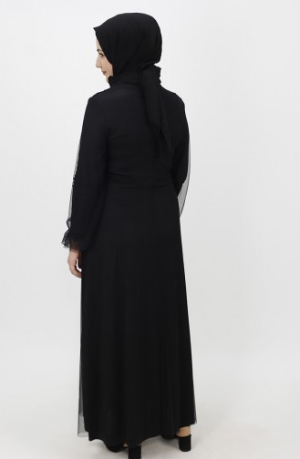Black Hijab Evening Dress 2354-05