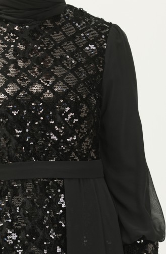 Schwarz Hijab-Abendkleider 13224
