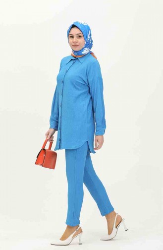 Ensemble Tunique Pantalon 2752-02 Bleu 2752-02