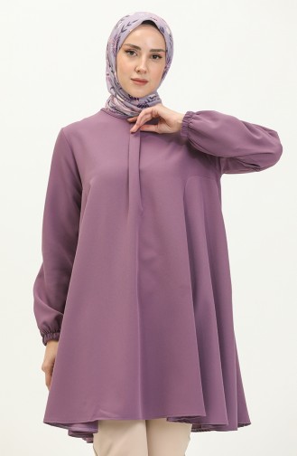 Patlı Tunik 1819-02 Mor