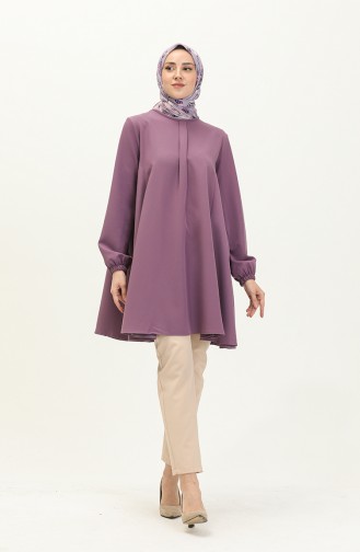 Patlı Tunik 1819-02 Mor