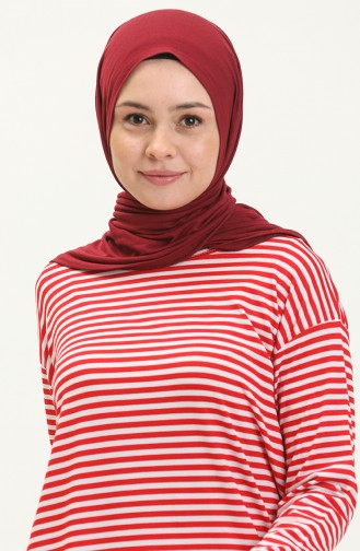 Gestreifte Tunika 2212-04 Rot Weiß 2212-04