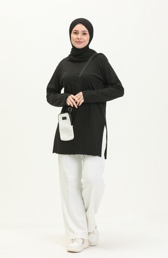 Plain Viscose Tunic 2754-07 Black 2754-07
