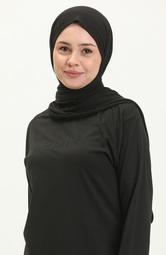 Plain Viscose Tunic 2754-07 Black 2754-07