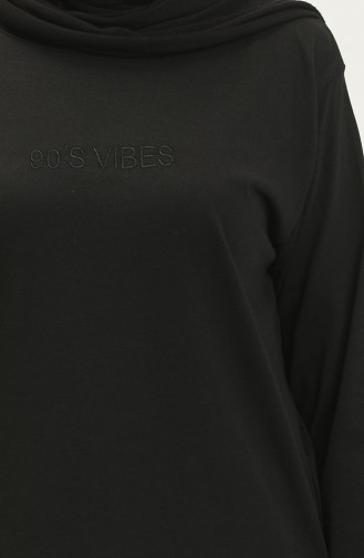 Plain Viscose Tunic 2754-07 Black 2754-07