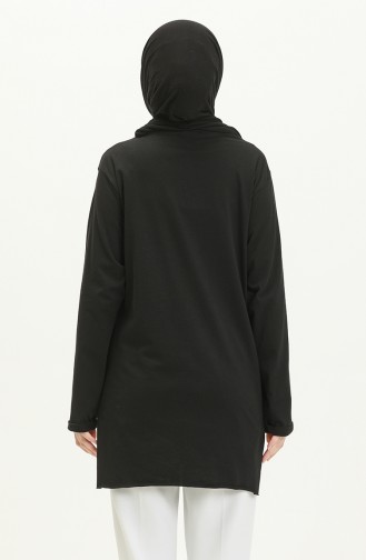 Plain Viscose Tunic 2754-07 Black 2754-07