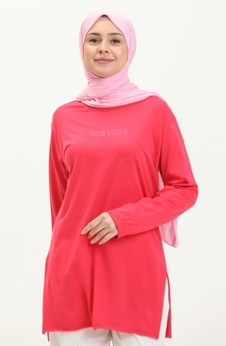 Plain Viscose Tunic 2754-08 Fuchsia 2754-08