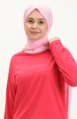 Plain Viscose Tunic 2754-08 Fuchsia 2754-08