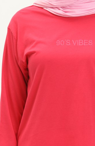 Plain Viscose Tunic 2754-08 Fuchsia 2754-08