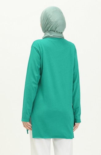 Plain Viscose Tunic 2754-09 Green 2754-09