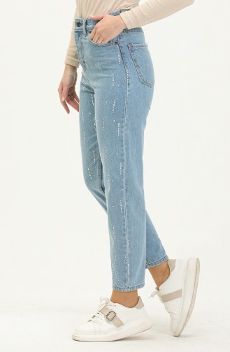 Pantalon Bleu clair 13626