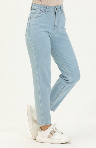 Pantalon Bleu clair 13808