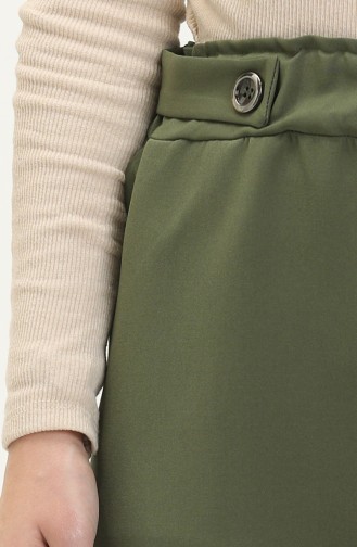 Double Kumaş Bol Paça Pantolon 1001-03 Haki