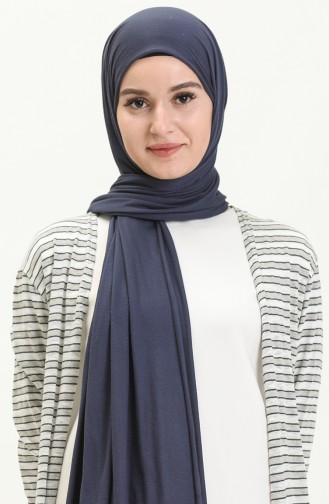 Striped Long Cardigan 8571-01 Gray Navy Blue 8571-01