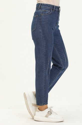 Pantalon Bleu Foncé 13857