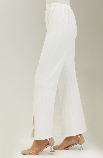 Long Sleeve Slit Pants 3028-01 white 3028-01