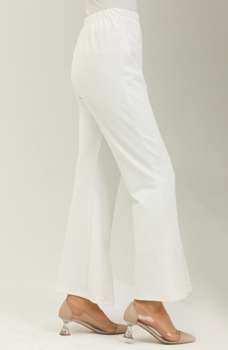 Pantalon à Fentes 3028-01 Blanc 3028-01