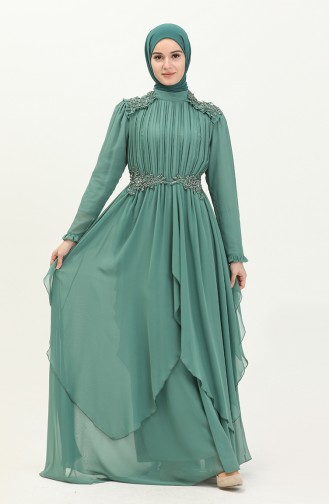 Abendkleid mit Stickereidetails 52807-01 Mintgrün 52807-01