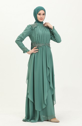Abendkleid mit Stickereidetails 52807-01 Mintgrün 52807-01