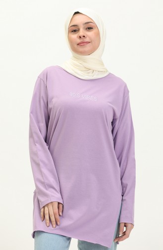 Plain Viscose Tunic 2754-02 Lilac 2754-02