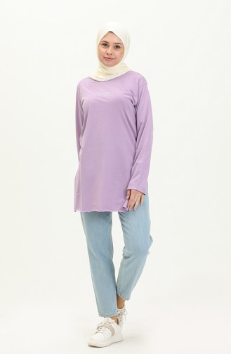 Plain Viscose Tunic 2754-02 Lilac 2754-02