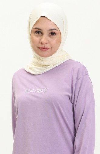 Plain Viscose Tunic 2754-02 Lilac 2754-02