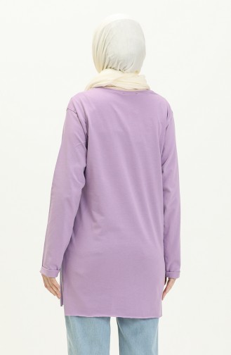 Plain Viscose Tunic 2754-02 Lilac 2754-02