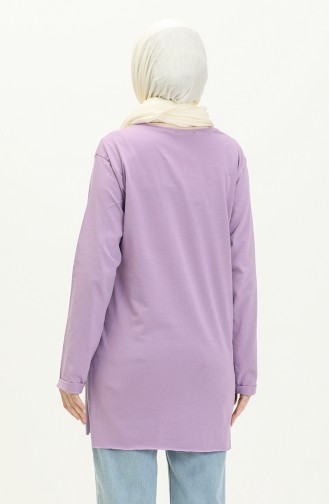 Plain Viscose Tunic 2754-02 Lilac 2754-02