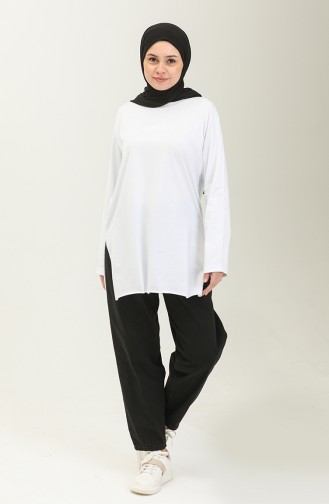 Plain Viscose Tunic 2754-05 white 2754-05