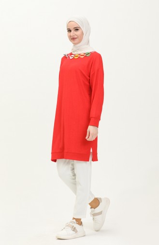 Tunique avec Collier 2804-02 Rouge 2804-02