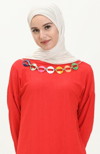 Tunique avec Collier 2804-02 Rouge 2804-02