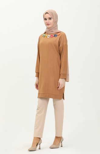 Necklace Tunic 2804-03 Brown 2804-03