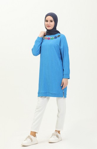 Necklace Tunic 2804-07 Blue 2804-07