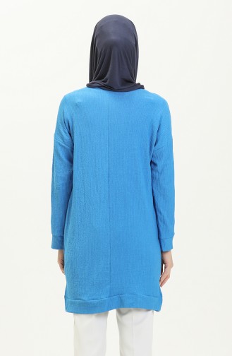 Kolyeli Tunik 2804-07 Mavi