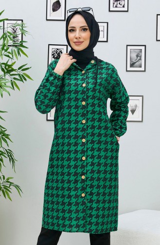 Houndstooth Pattern Cape 11026-01 Green 11026-01
