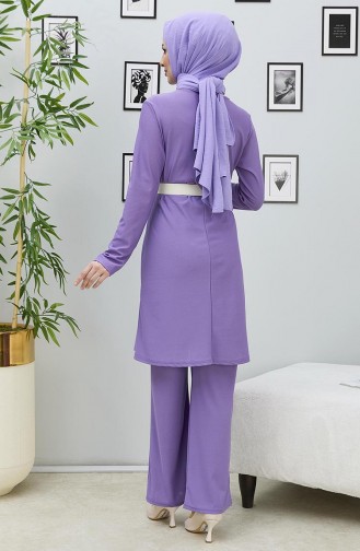 Tunik Pantolon İkili Takım 10572-01 Lila