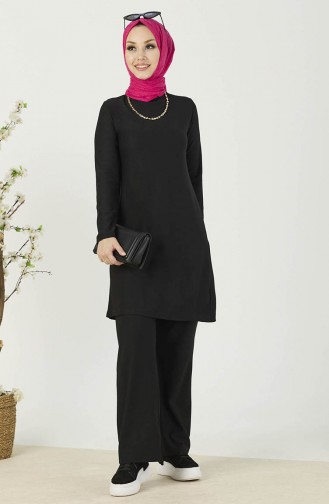 Ensemble Tunique Pantalon 10572-02 Noir 10572-02