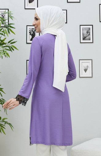 Tunika mit Spitzendetails 10799-02 Lila 10799-02